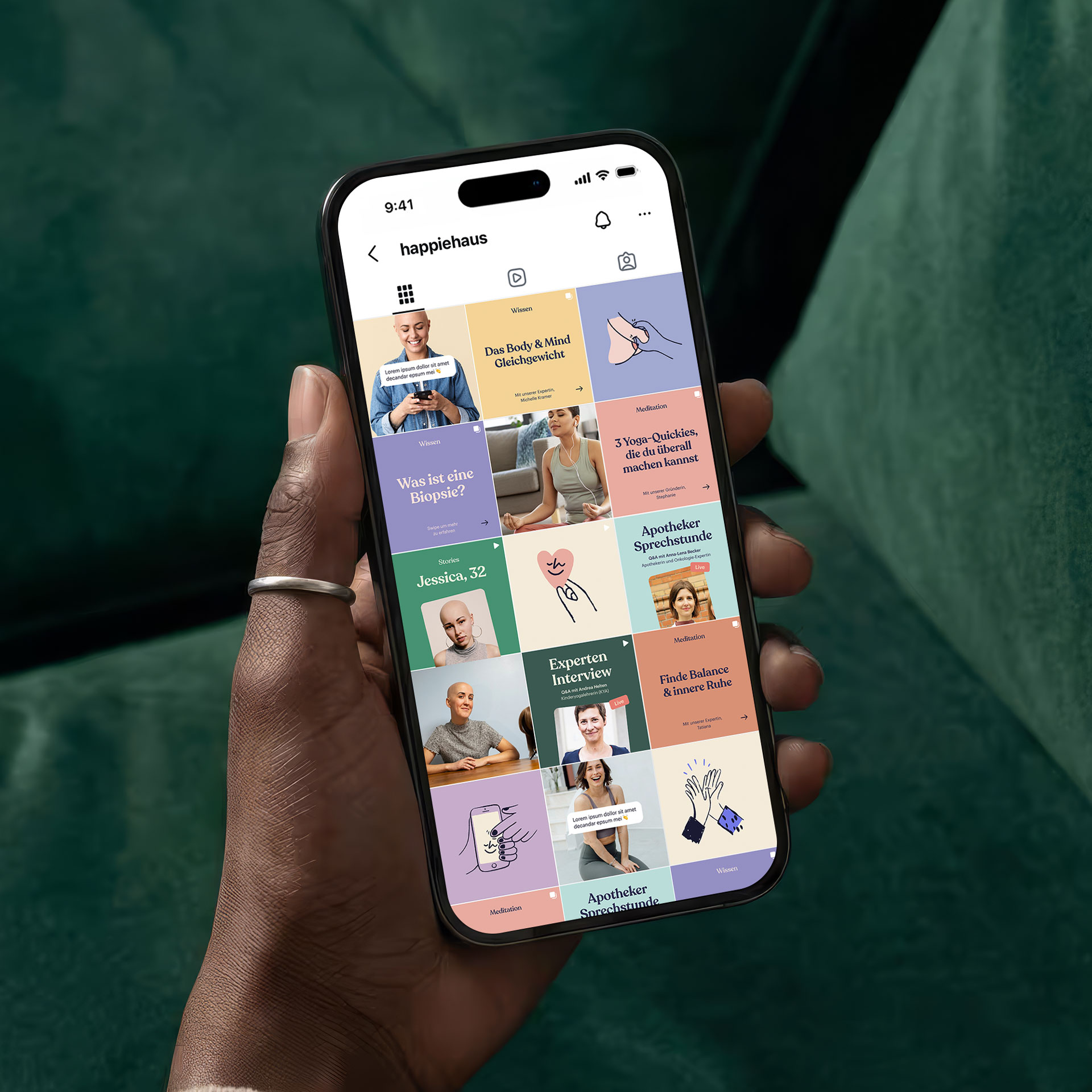 Branding, Concept, Design, AI creatives and content creation for HappieHaus Berlin Instagram